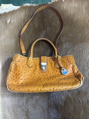 Tan Ostrich-Embossed Leather dooney and bourke  Bag MAKE AN OFFER